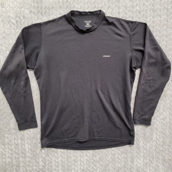 Patagonia‎ Capilene Baselayer Womens Size Small Black Midweight Long Sleeve - Picture 1 of 12